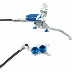 Hope Tech 4 E4 Brake - No Rotor 35 Hope Tech 4 E4 Brake - No Rotor -Outlet Bremser Store Hope Tech 4 E4 Brake No Rotor Disc Brake Callipers SIlver Blue T4E4ZSBL